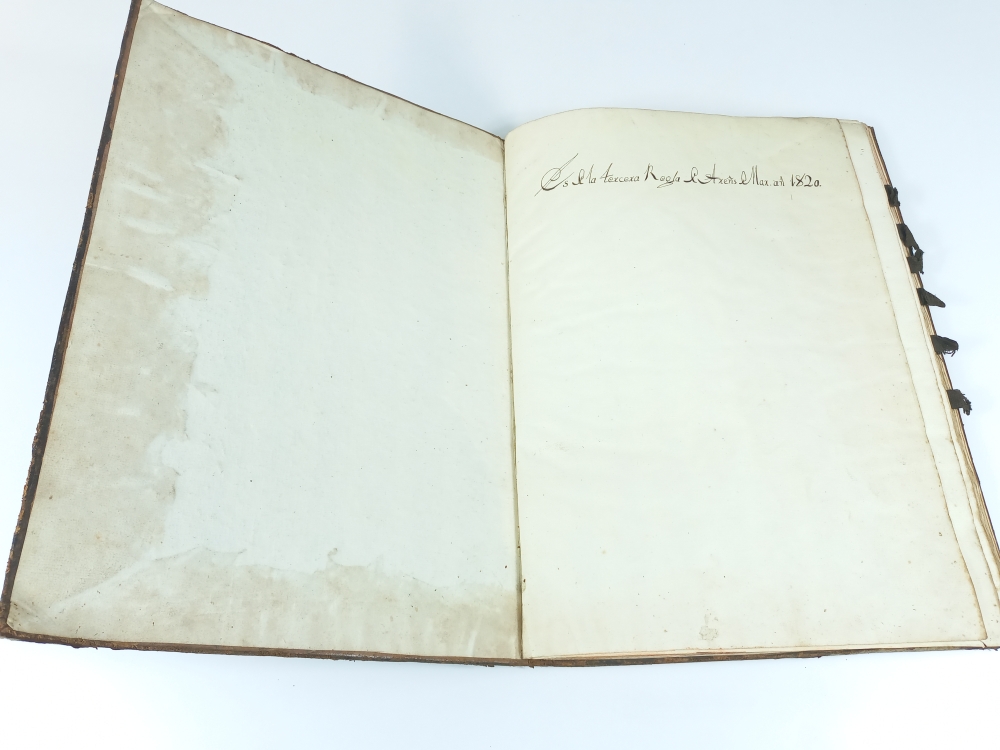 Missale Romanum, papel de Capellades con filigrana roman, encuadernación catalana, siglo XVIII 
