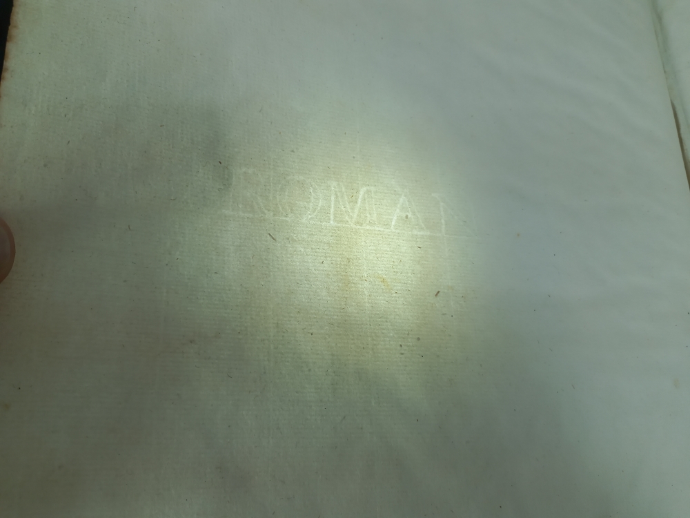 Missale Romanum, papel de Capellades con filigrana roman, encuadernación catalana, siglo XVIII 