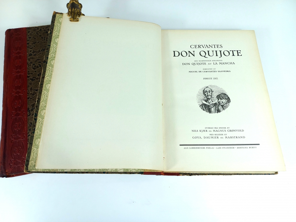 Den skarpsindige adelsmand Don Quijote av La Mancha, Miguel de Cervantes Saavedra, Kristiana, 1916