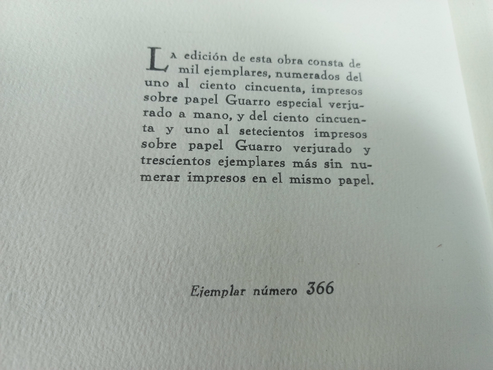 Pedro Rocamora, Ensayos del museo imaginario, Madrid, 1949, primera edición numerada