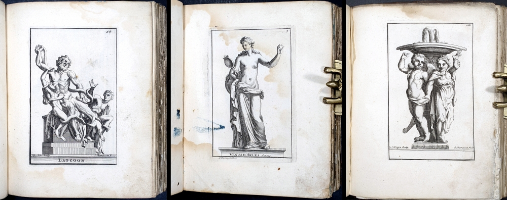 El palacio de Versalles Recueil des statues, groupes, fontaines, termes, vases et autres magnifiques ornemens du Chateau & Parc de versailles : avec les explications en François, Latin, Italien et Hollandois. La Haye : Au dépens de la Compagnie, 1723