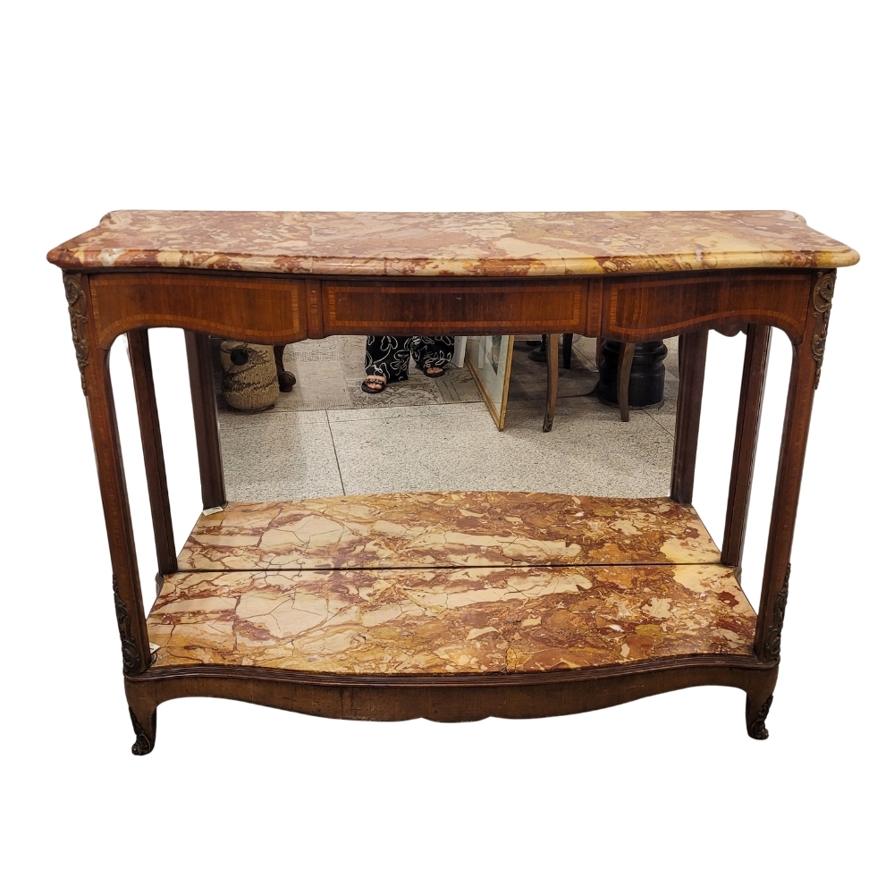 Mueble / consola, Faubourg St Honoré, palorosa, mármol y espejo, Napoleón III, Francia, siglo XIX