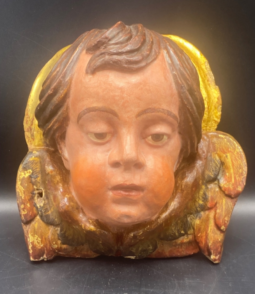 Angelote castellano en madera policromada, siglo XVIII