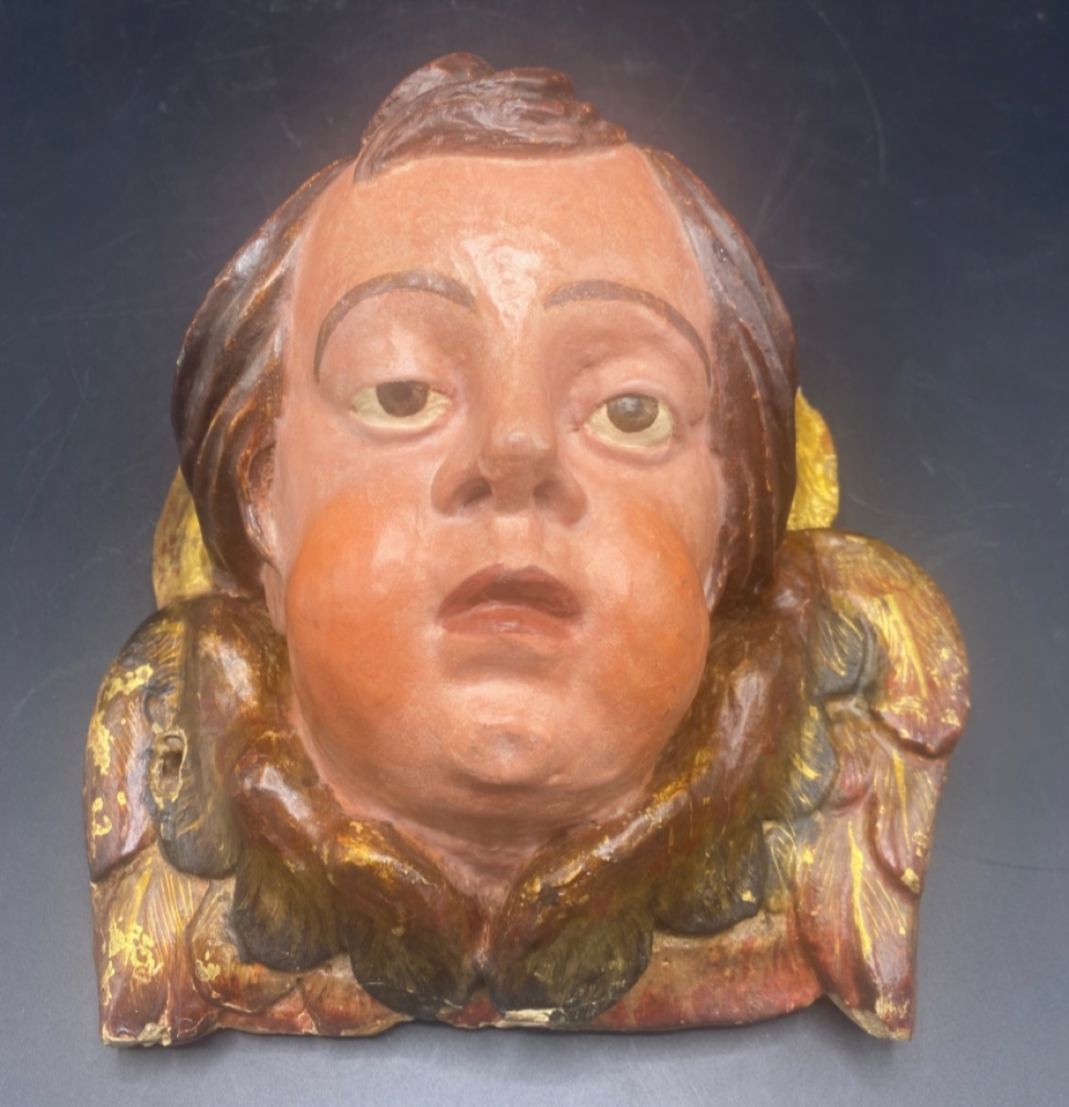 Angelote castellano en madera policromada, siglo XVIII