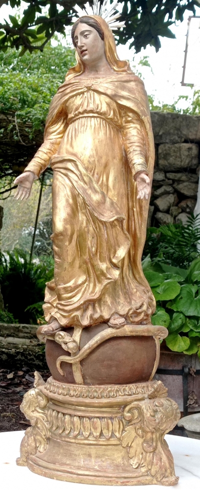 Virgen Inmaculada barroca en terracota, escuela andaluza 