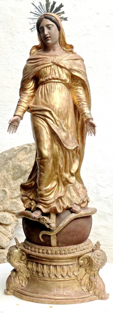 Virgen Inmaculada barroca en terracota, escuela andaluza 