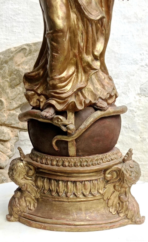 Virgen Inmaculada barroca en terracota, escuela andaluza 