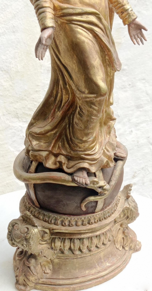 Virgen Inmaculada barroca en terracota, escuela andaluza 