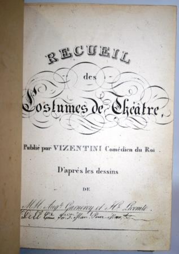Recueil des costumes de théâtre, tomo I, Vizentini Comédien du Roi