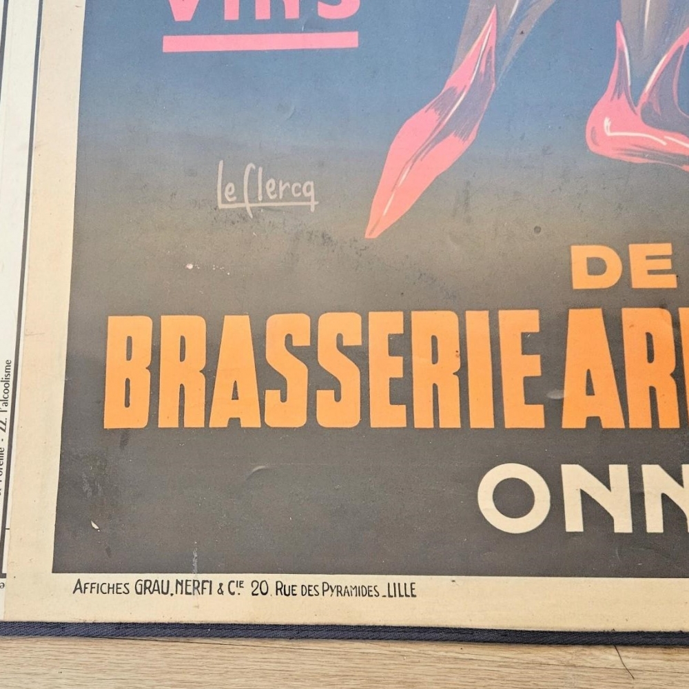 Cartel de propaganda de Bieres de Garde. Francia 1930