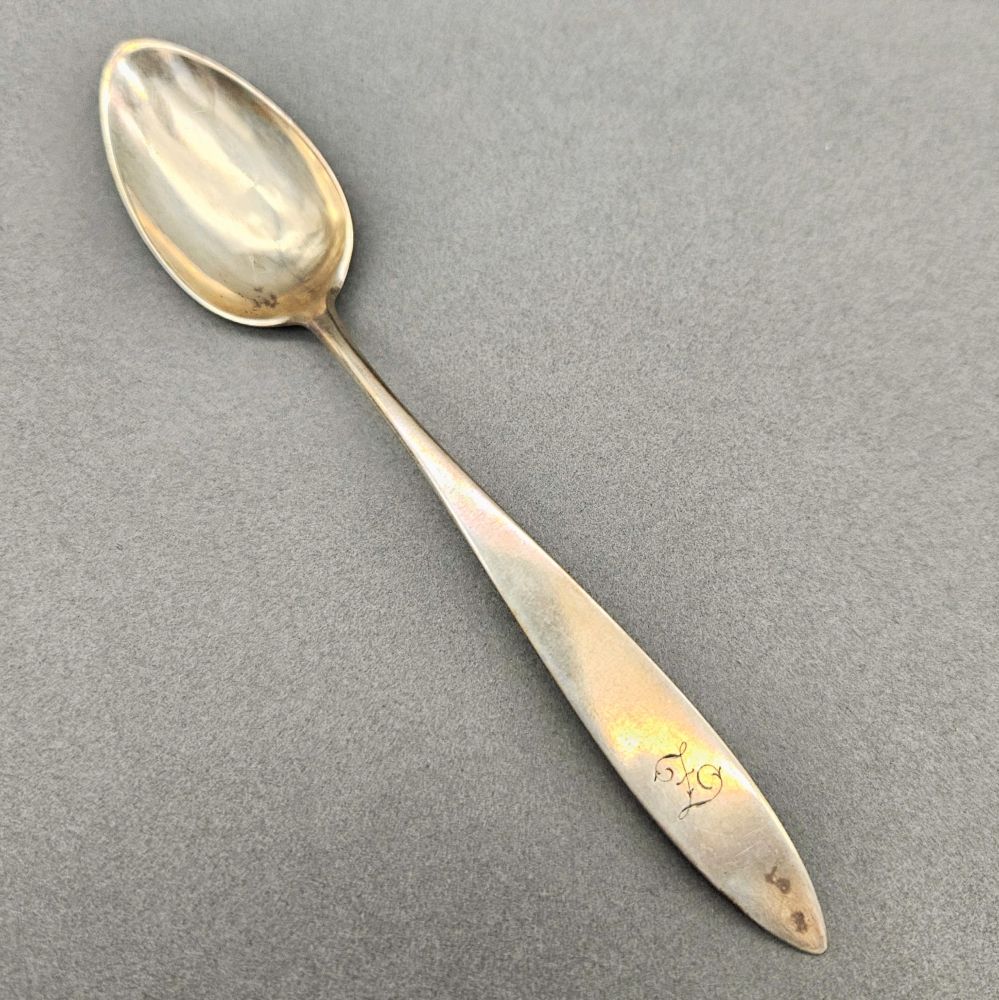 6 cucharas de café Biedermeier, plata, 1820 - 1850