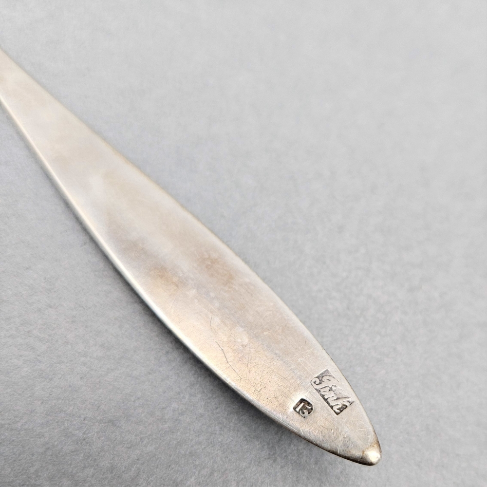 6 cucharas de café Biedermeier, plata, 1820 - 1850