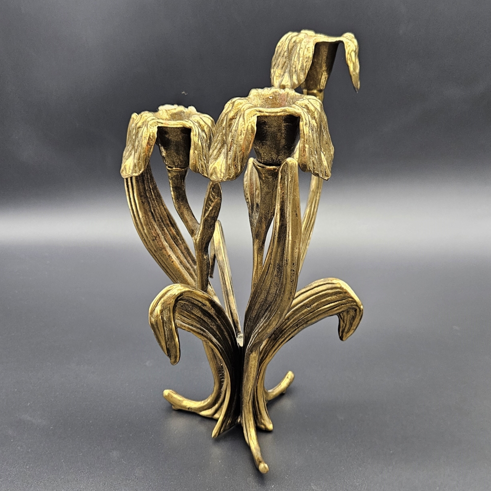 Candelabro brutalista de latón de Antonella Sabiato, 1960 - 1970
