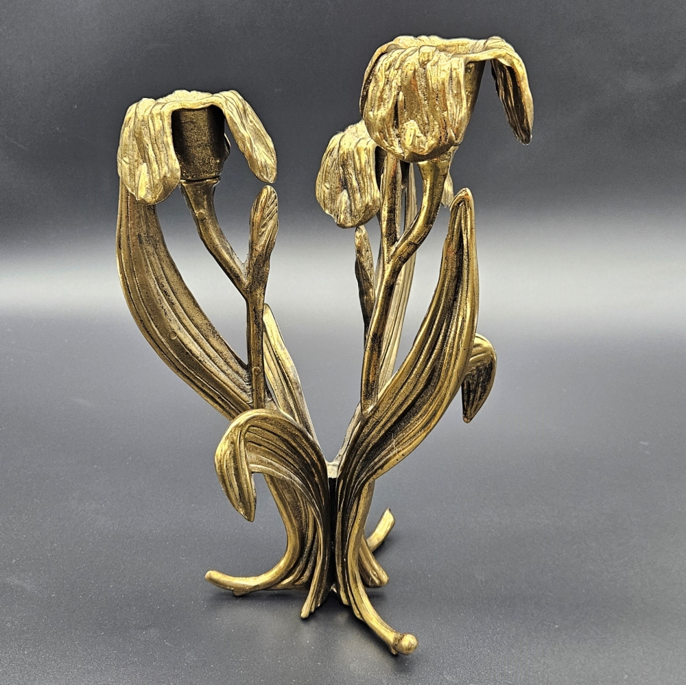 Candelabro brutalista de latón de Antonella Sabiato, 1960 - 1970