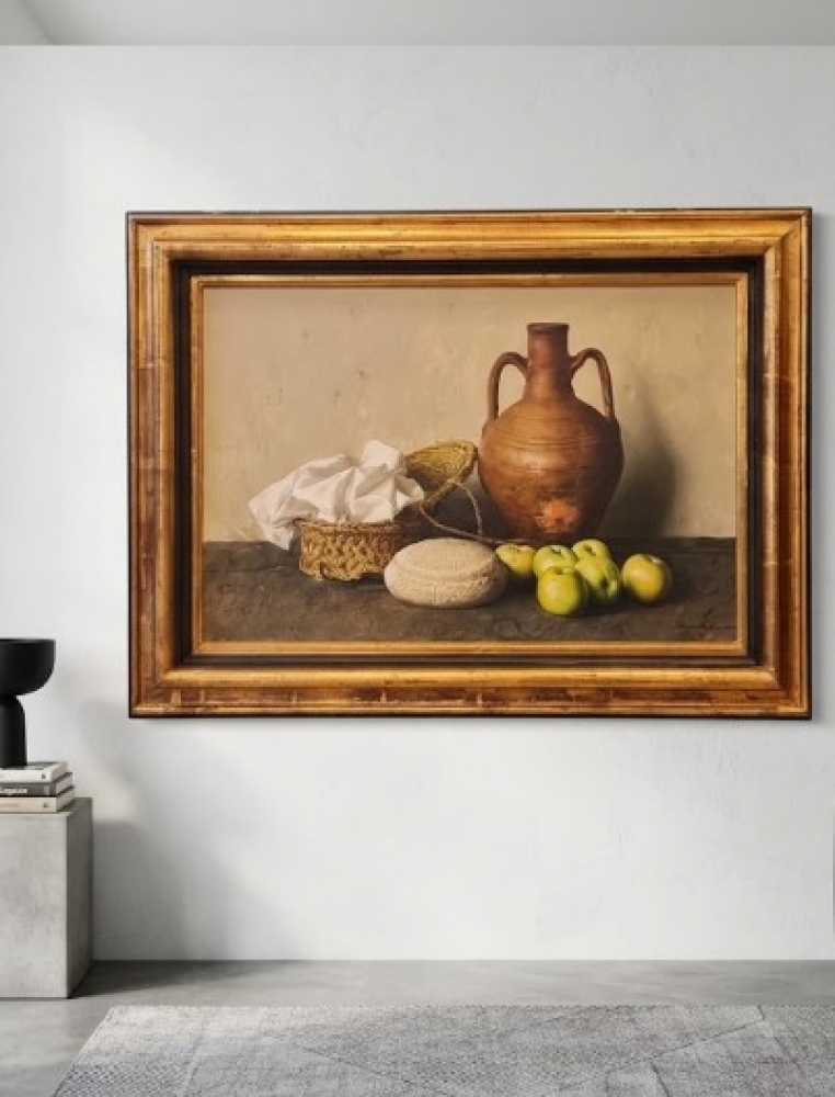Justo Revilla Rubio, Bodegón, óleo sobre lienzo