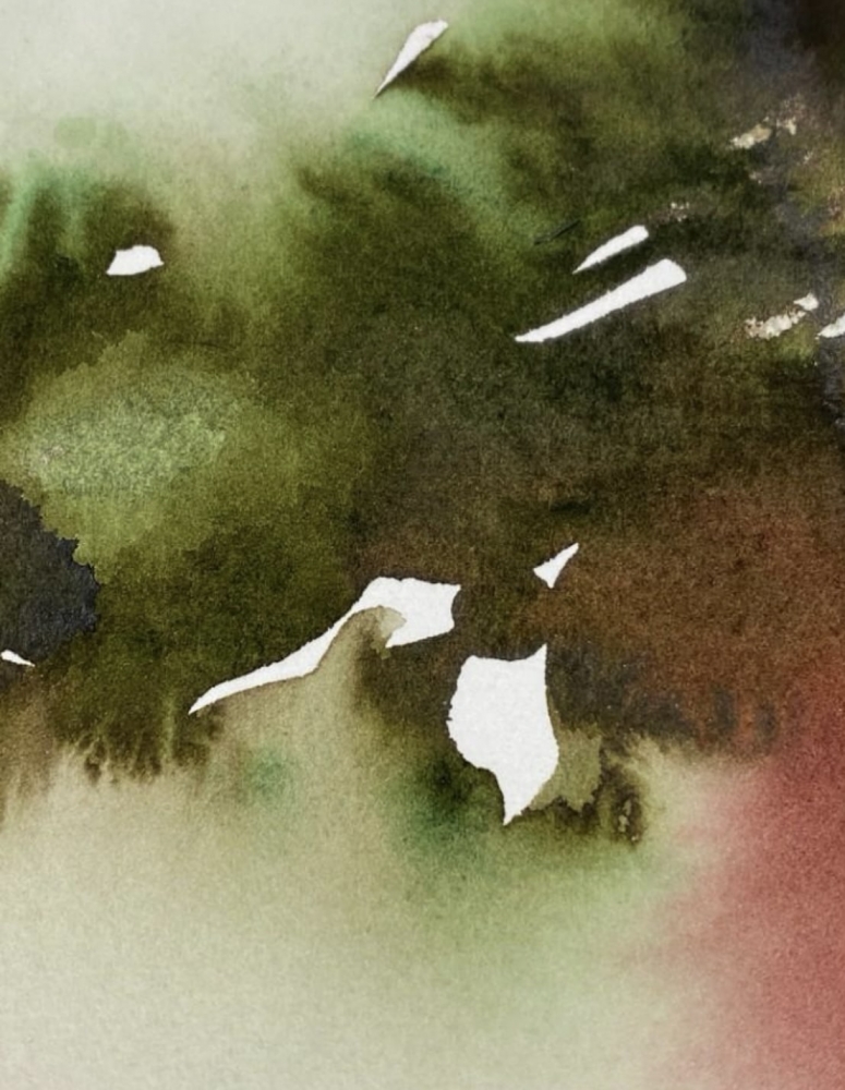 Davide Benati, acuarela firmada, 1995