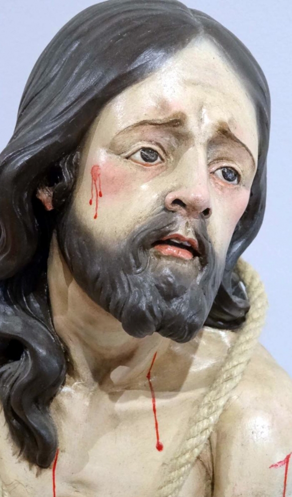 Antonio Pliego, escultura religiosa, Cristo atado a la columna, 2015