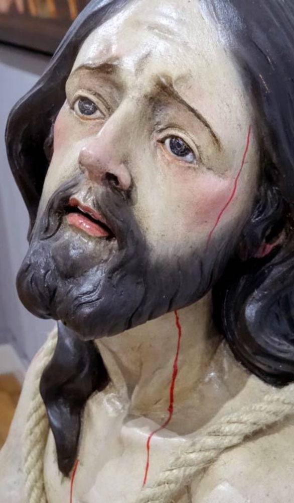 Antonio Pliego, escultura religiosa, Cristo atado a la columna, 2015