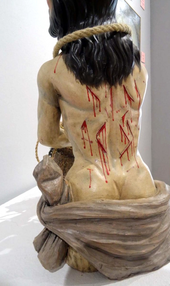 Antonio Pliego, escultura religiosa, Cristo atado a la columna, 2015
