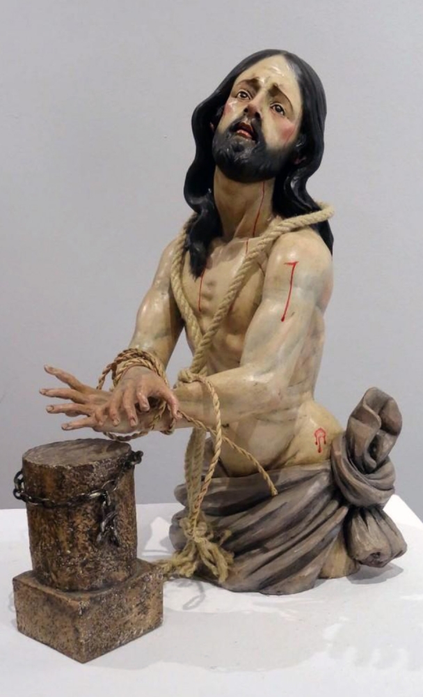 Antonio Pliego, escultura religiosa, Cristo atado a la columna, 2015