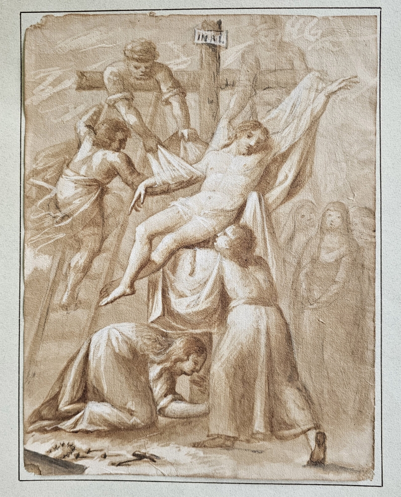 Escuela europea del siglo XIX, Descendimiento de la cruz, según Federico Barocci