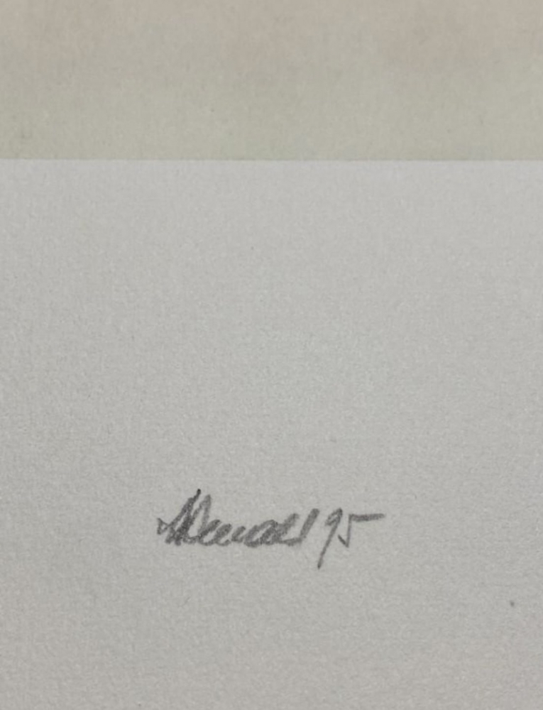 Davide Benati, acuarela firmada, 1995
