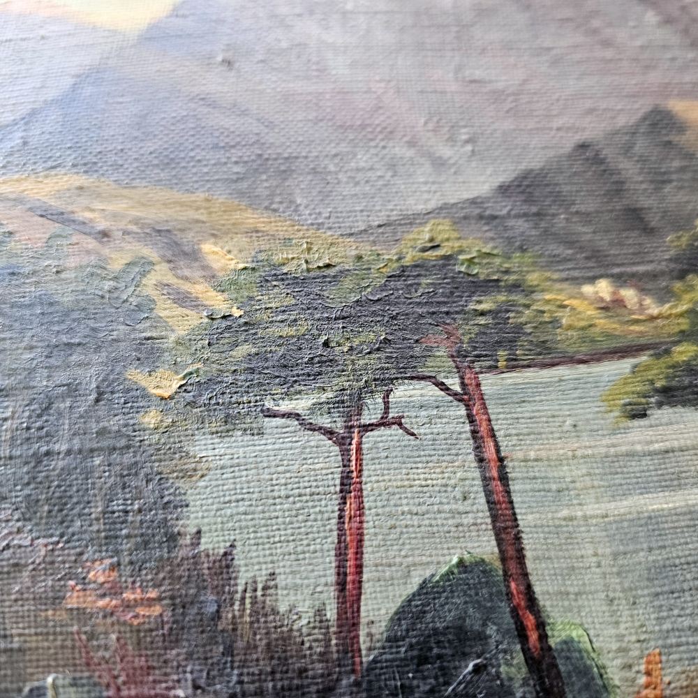 Paisaje de las tierras altas de Escocia, círculo de Francis E. Jamieson, óleo sobre lienzo, c. 1910-1930