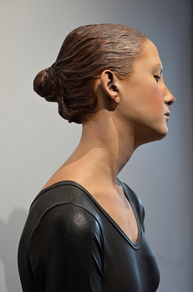 John de Andrea, escultura hiperrealista, bailarina en bronce, 2002