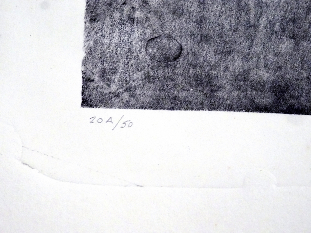José Manuel Ballester, litografía, bodegón de flores, azucenas,1991