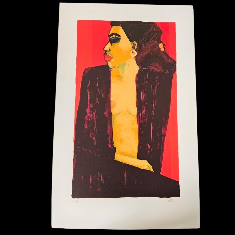 Gernot Kissel, ”Mujer”, litografía prueba de artista, 1970 - 1975