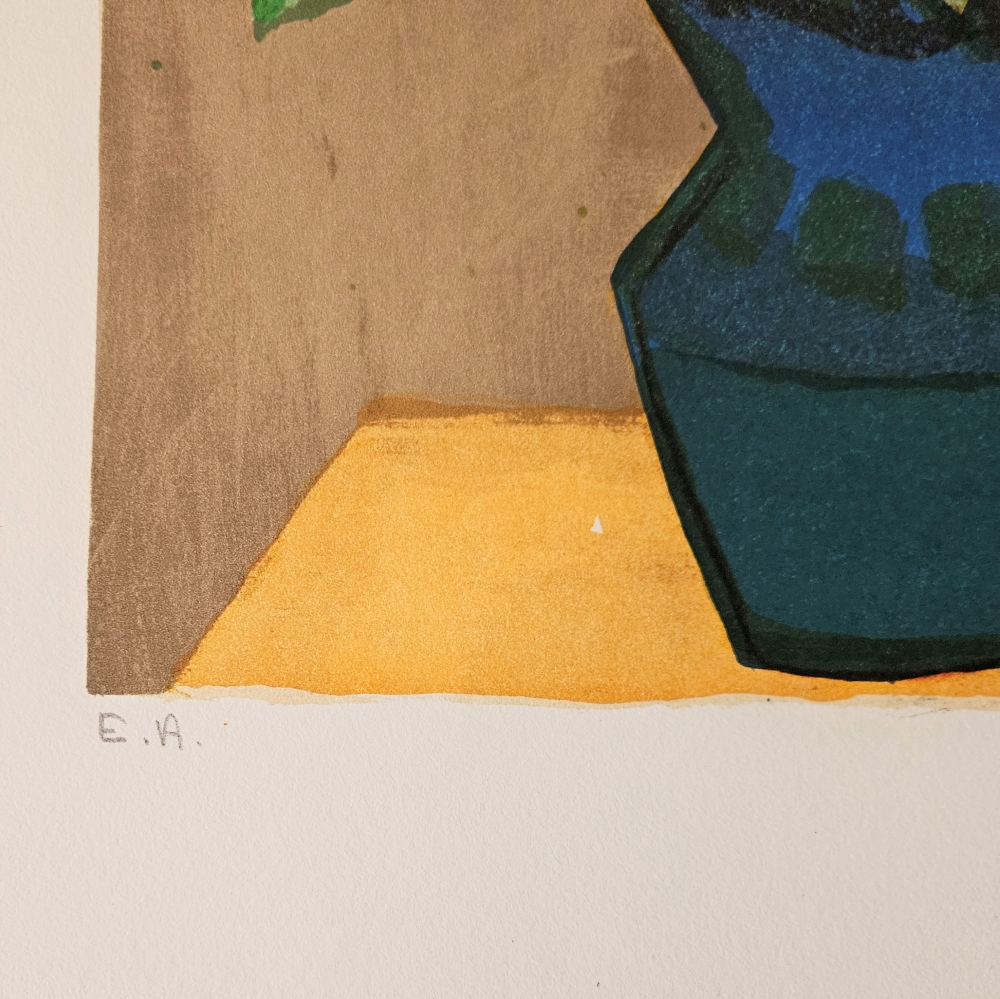 Gernot Kissel, ”Flores”, litografía prueba de artista, 1970 - 1975