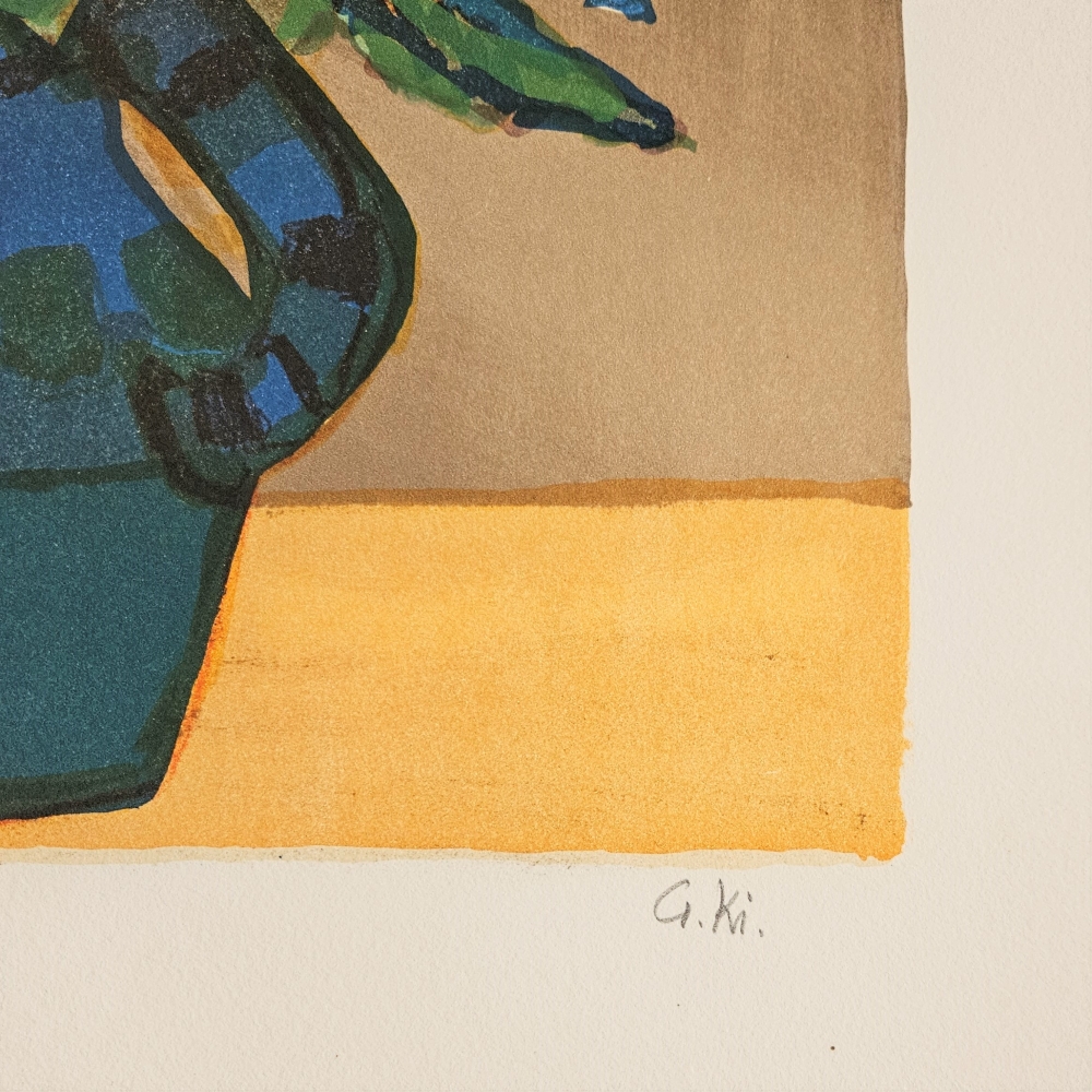 Gernot Kissel, ”Flores”, litografía prueba de artista, 1970 - 1975