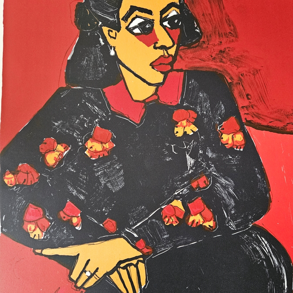 Gernot Kissel, ”Mujer”, litografía prueba de artista, 1970 - 1975
