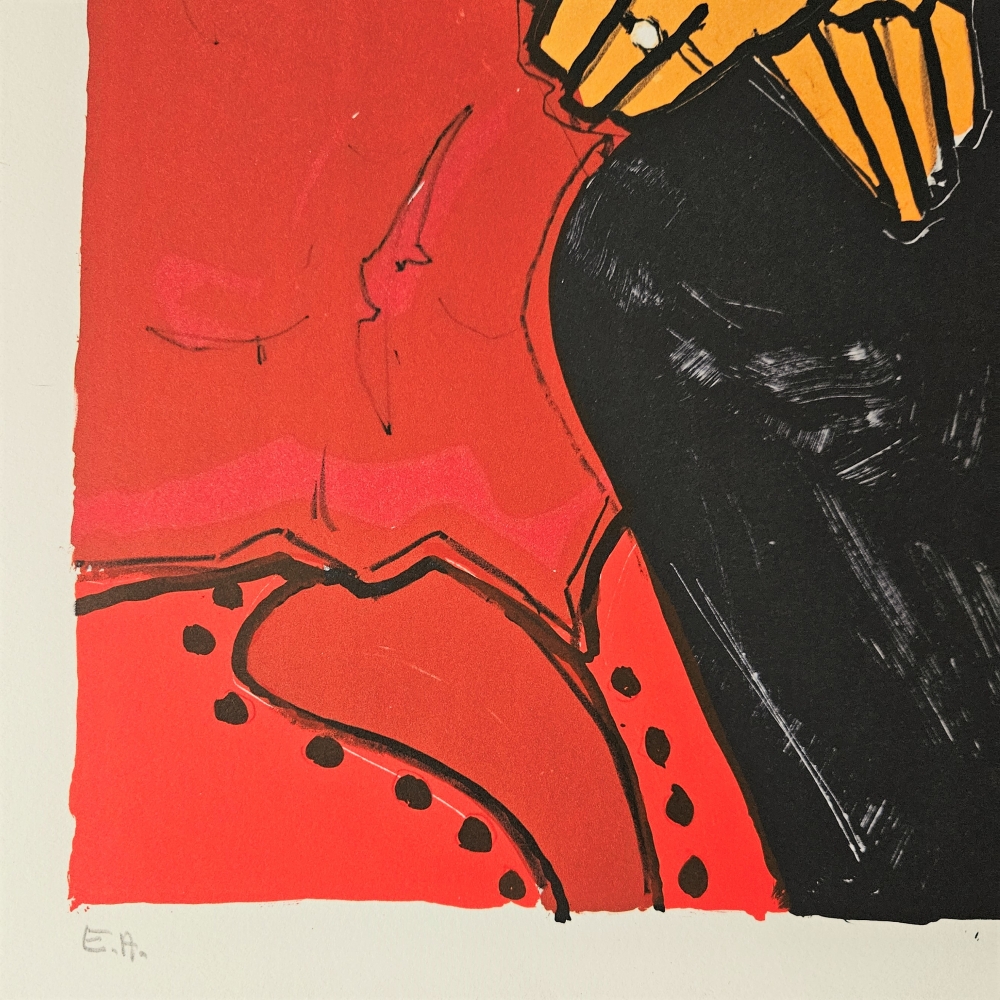 Gernot Kissel, ”Mujer”, litografía prueba de artista, 1970 - 1975