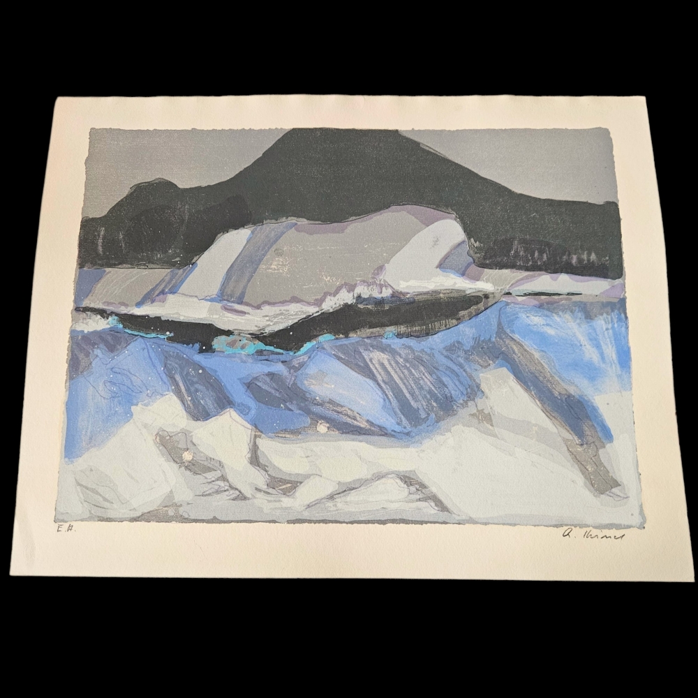 Gernot Kissel, ”Paisaje”, litografía prueba de artista, 1970 - 1975