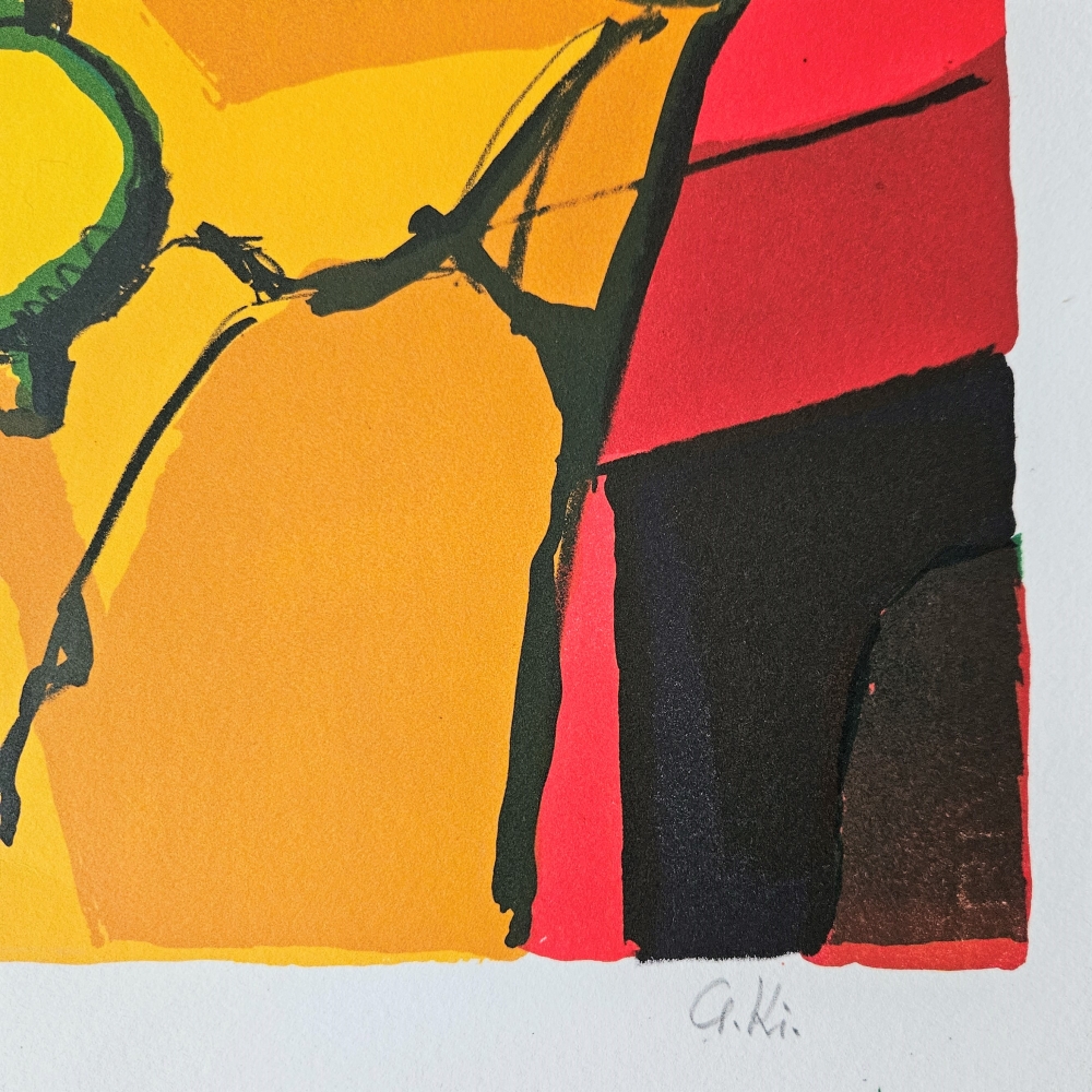 Gernot Kissel, ”Mesa con Frutas”, litografía prueba de artista, 1970 - 1975