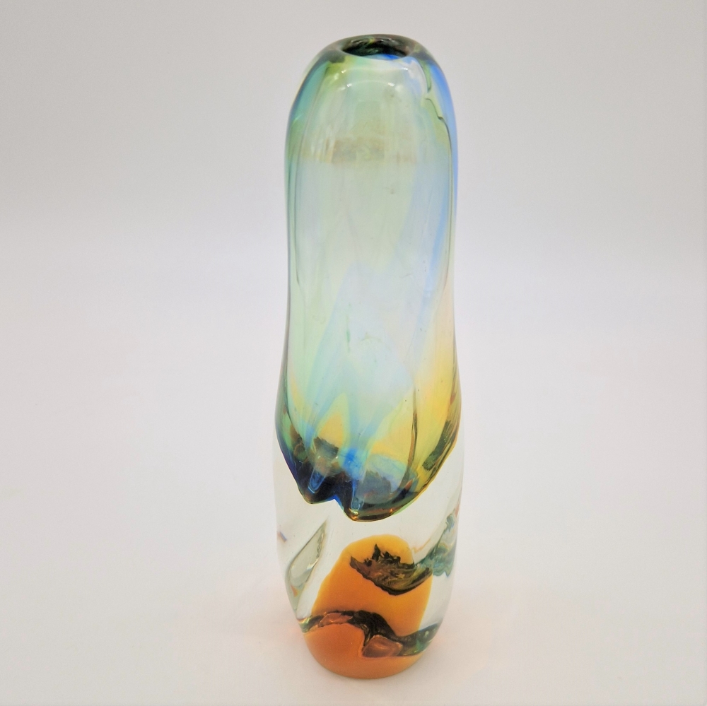 Florero vintage de cristal de Josef Rozinek para Borske Glas, 1960 - 1965
