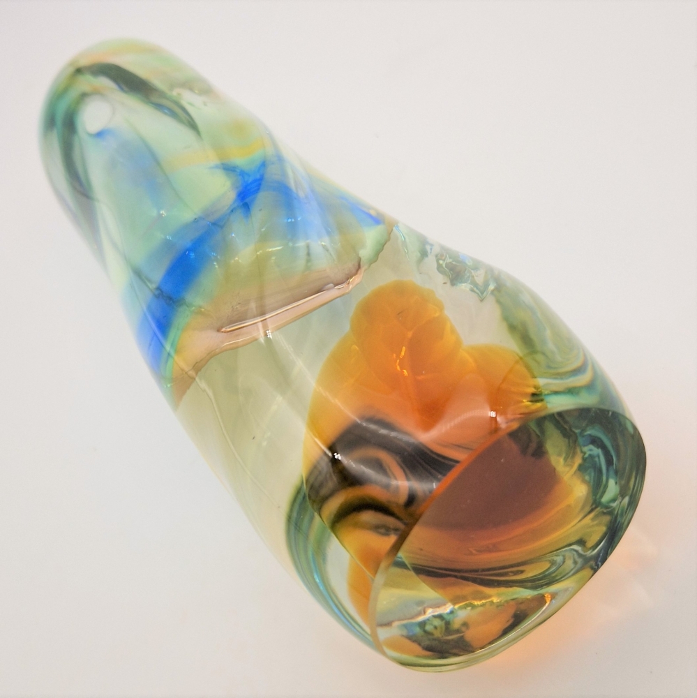 Florero vintage de cristal de Josef Rozinek para Borske Glas, 1960 - 1965