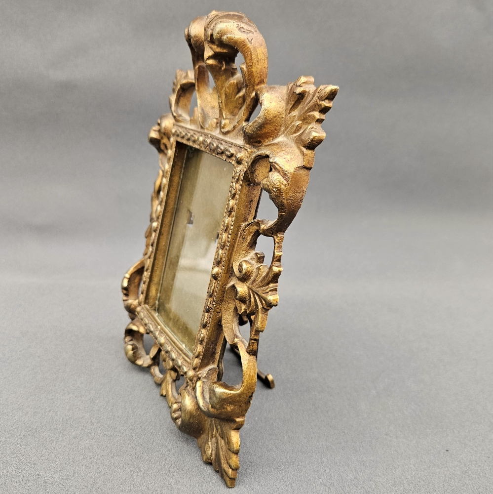 Marco de bronce rococó, estilo Luis XV, siglo XIX