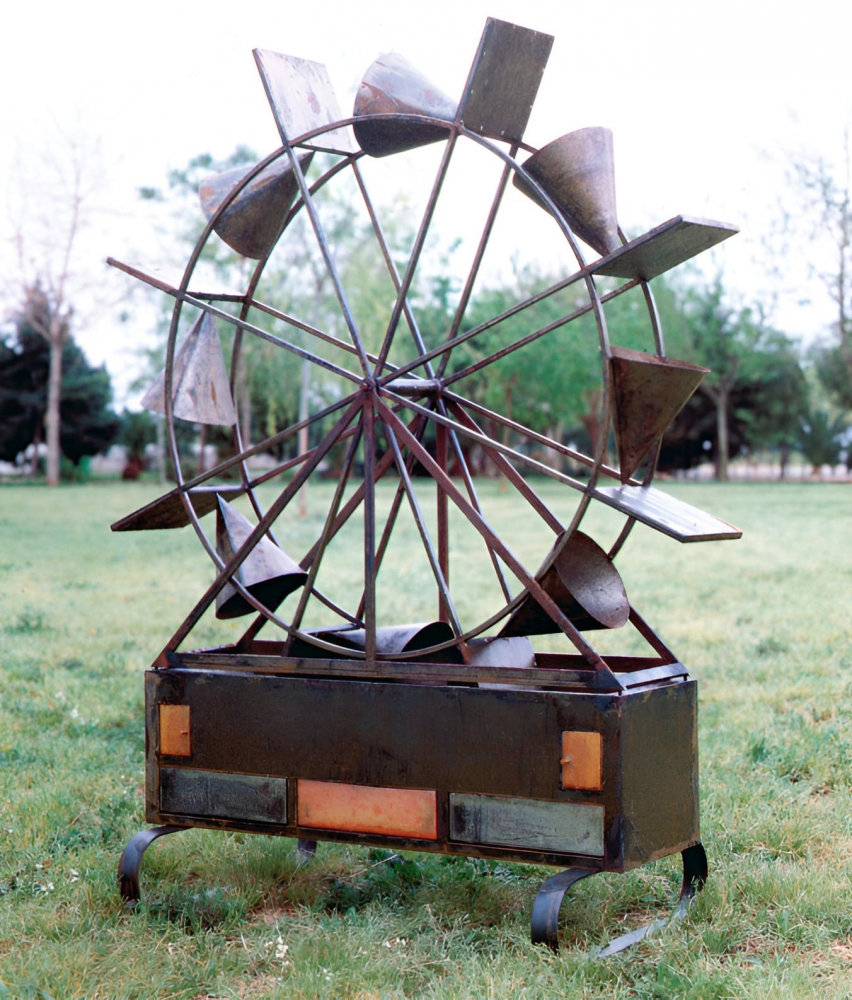 Guillermo Pérez Villalta, escultura contemporánea, hierro, noria, años 80