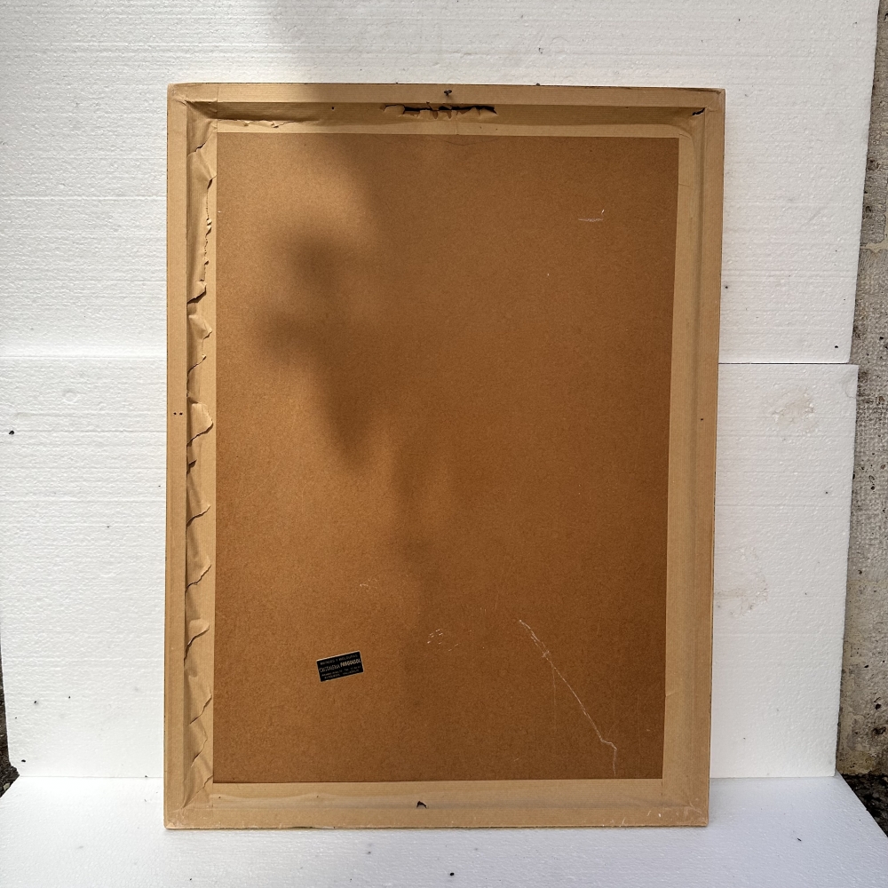 Carmen Parra, técnica mixta sobre papel \"Ángel músico\", México, siglo XX