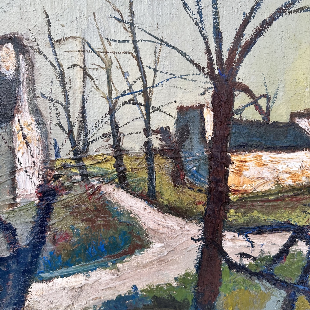 “Paisaje invernal”, escuela André Derain, fauvismo, Francia, 1959