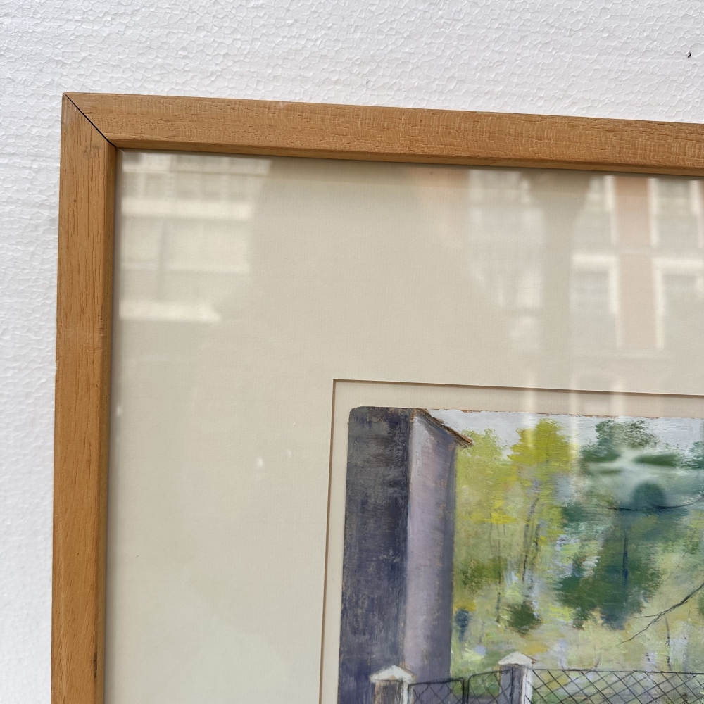 Timoteo Pérez Rubio, “Paisaje de Brasil”, técnica mixta sobre tabla, Brasil, siglo XX