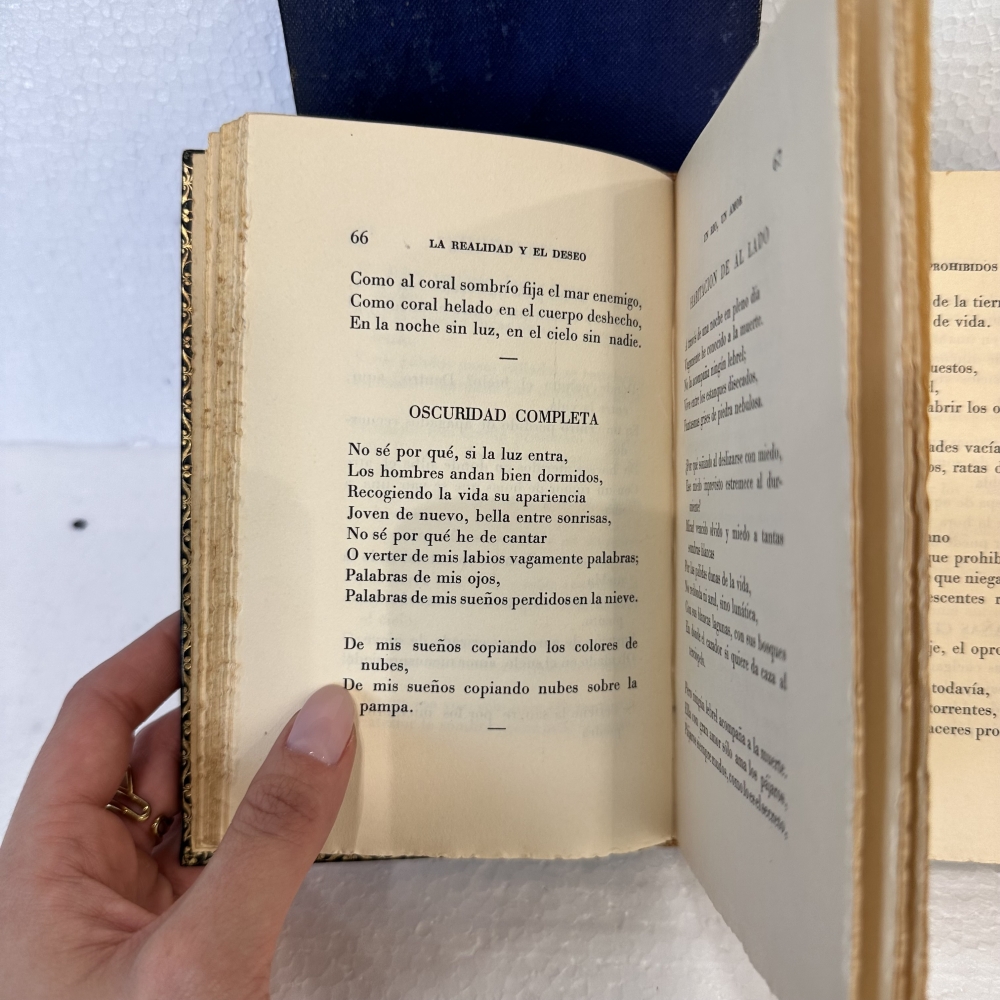 Primera edición “La Realidad y el Deseo”, Luis Cernuda, dedicado a Rosa Chacel, España, 1936