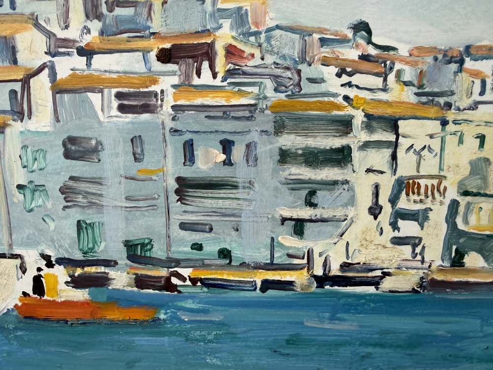 Rafael Duran Benet, Cadaqués, Costa Brava, óleo sobre tablex, siglo XX