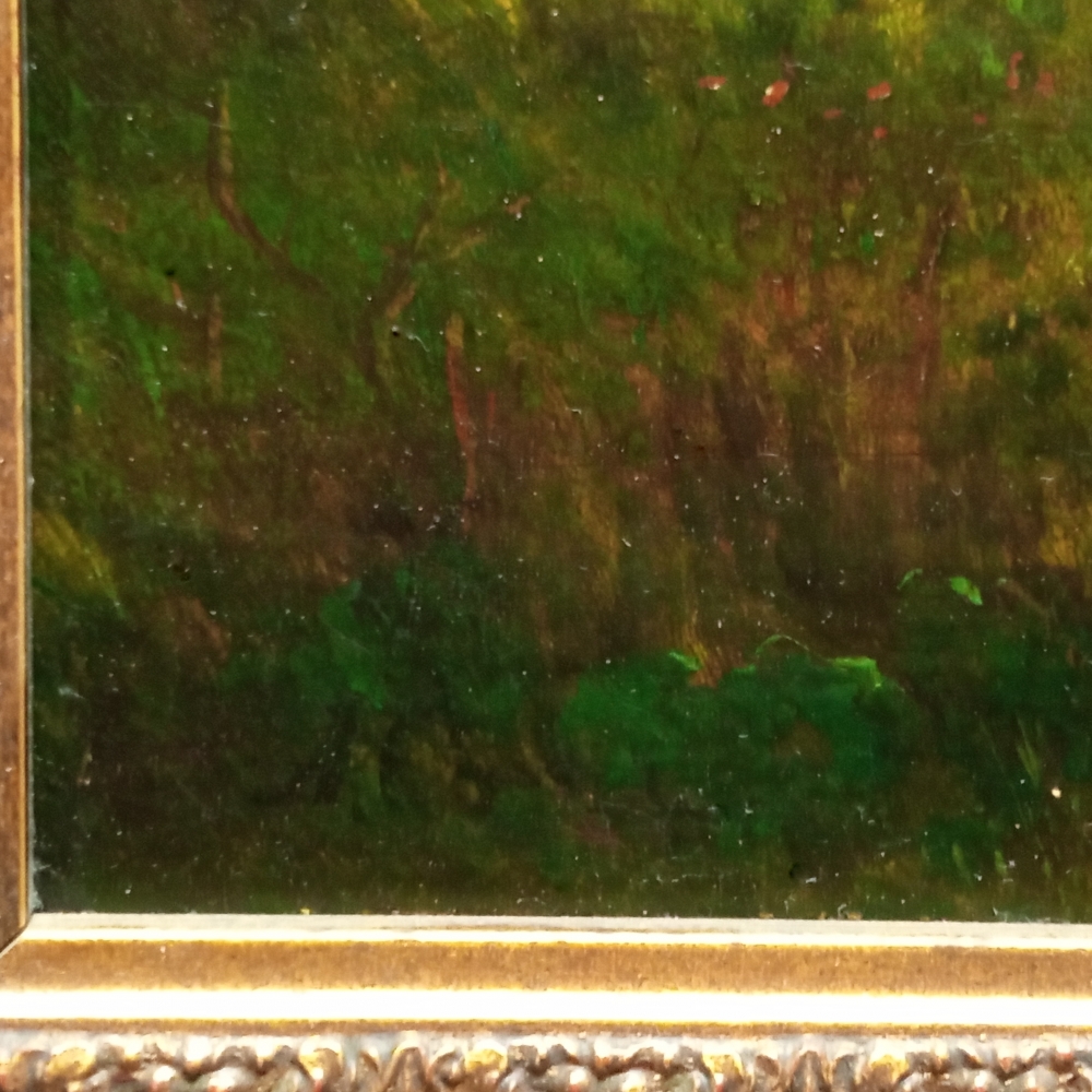 Andrés Cortés y Aguilar, \"Paisaje con vacas y corderos\", óleo sobre lienzo, siglo XIX