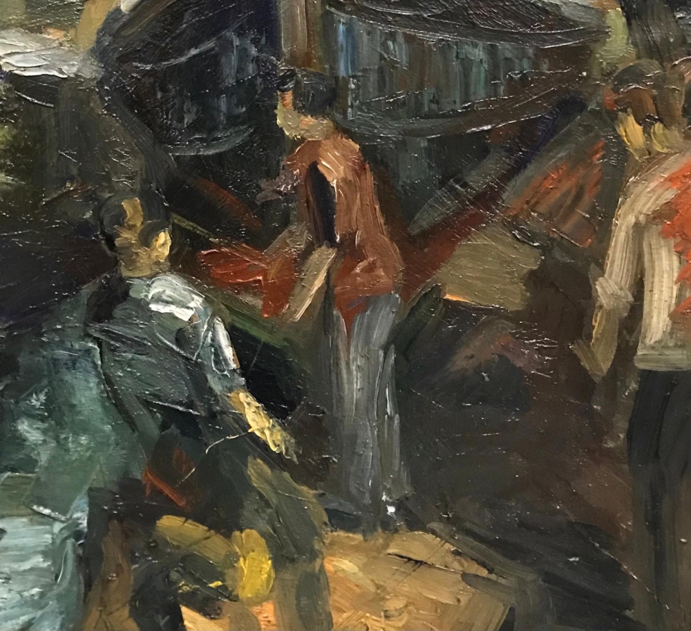 ”Escena de Astilleros con Figuras”, J. García Altafulla, años 50 del siglo XX