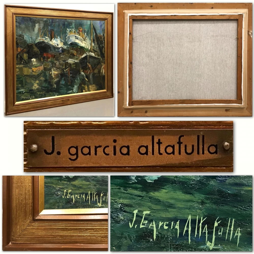 ”Escena de Astilleros con Figuras”, J. García Altafulla, años 50 del siglo XX