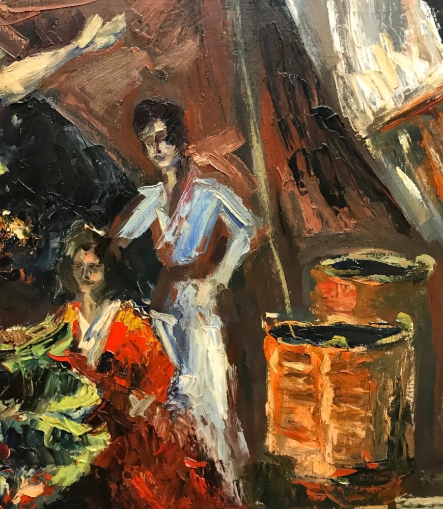 ”Caravana Gitana al Atardecer”, J. García Altafulla, años 50 del siglo XX