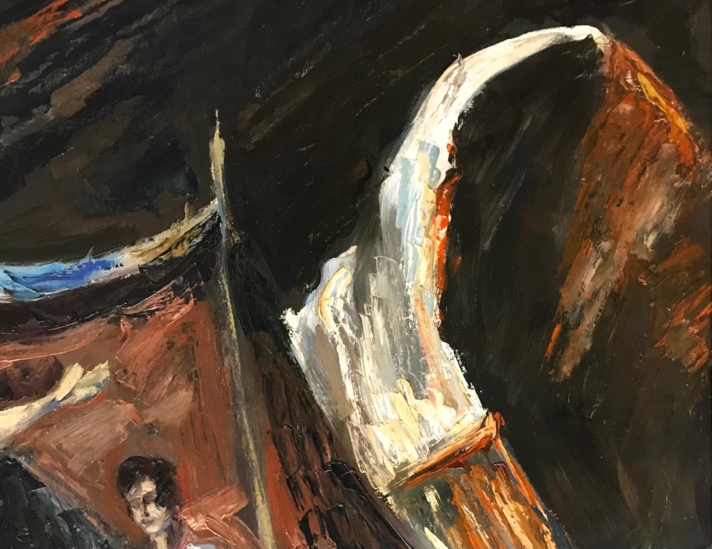 ”Caravana Gitana al Atardecer”, J. García Altafulla, años 50 del siglo XX